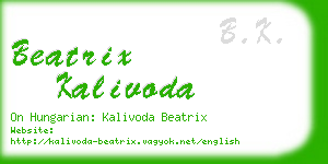 beatrix kalivoda business card